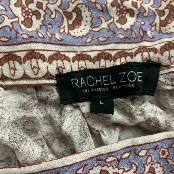 Rachel Zoe Floral Bohemian Peasant Top Women’s L - Picture 6 of 7